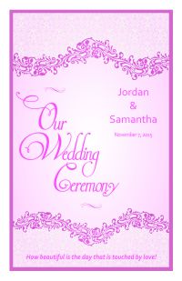 Wedding Program Cover Template 4G - Version 1